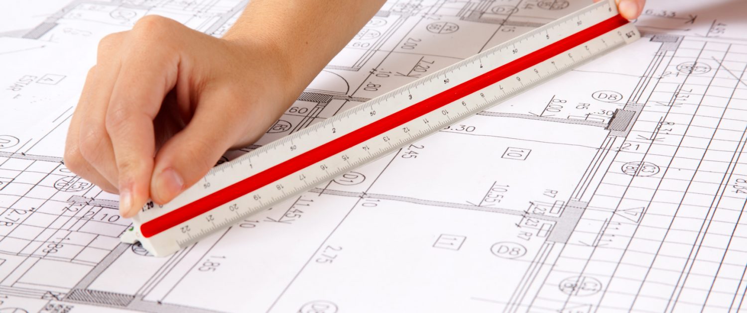 Scale Ruler On Blueprints | Recycling Services | Storage Container Rentals | Parberry Environmental Solutions